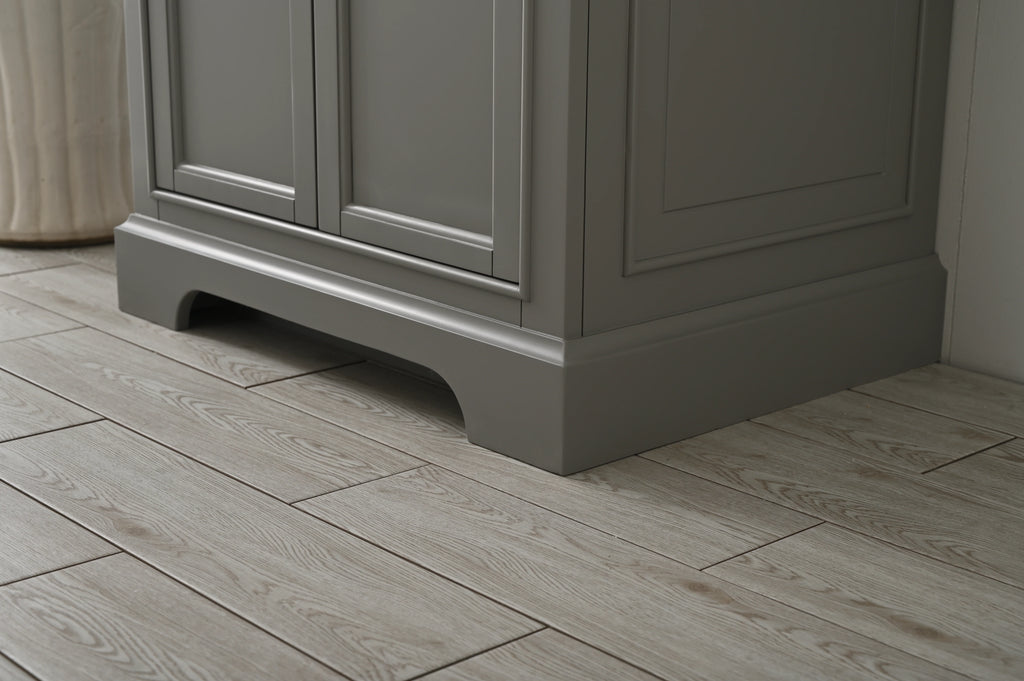 Milano 30" Single Sink Vanity with White Quartz Top