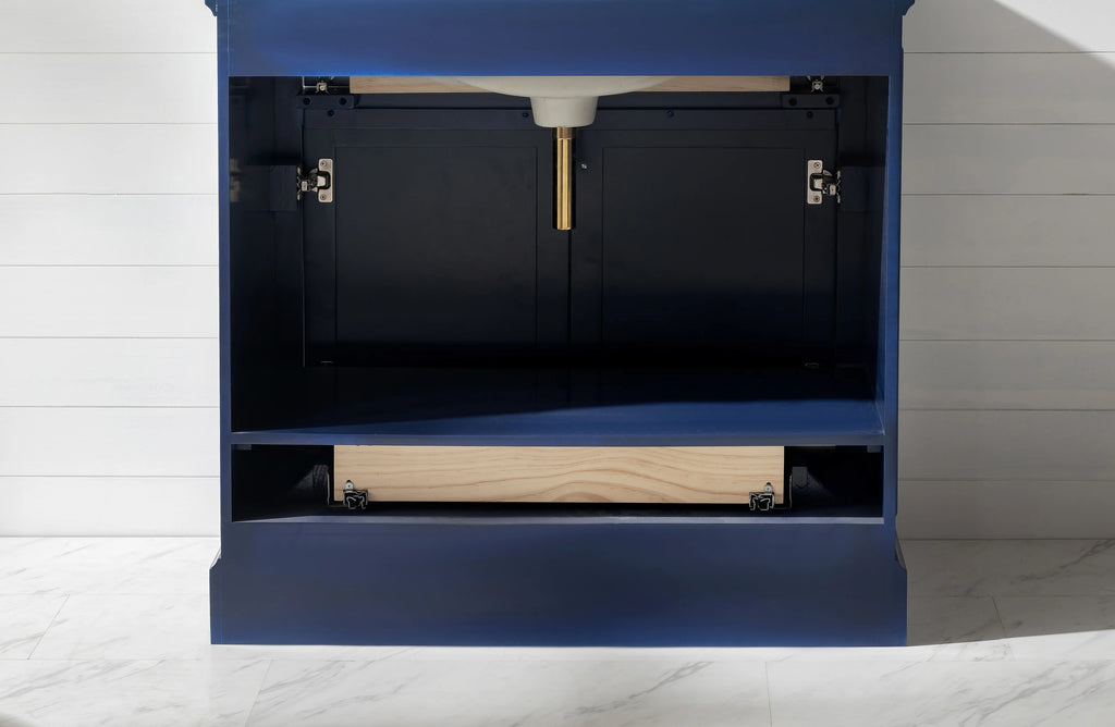 Milano 36" Single Sink Vanity with White Quartz Top