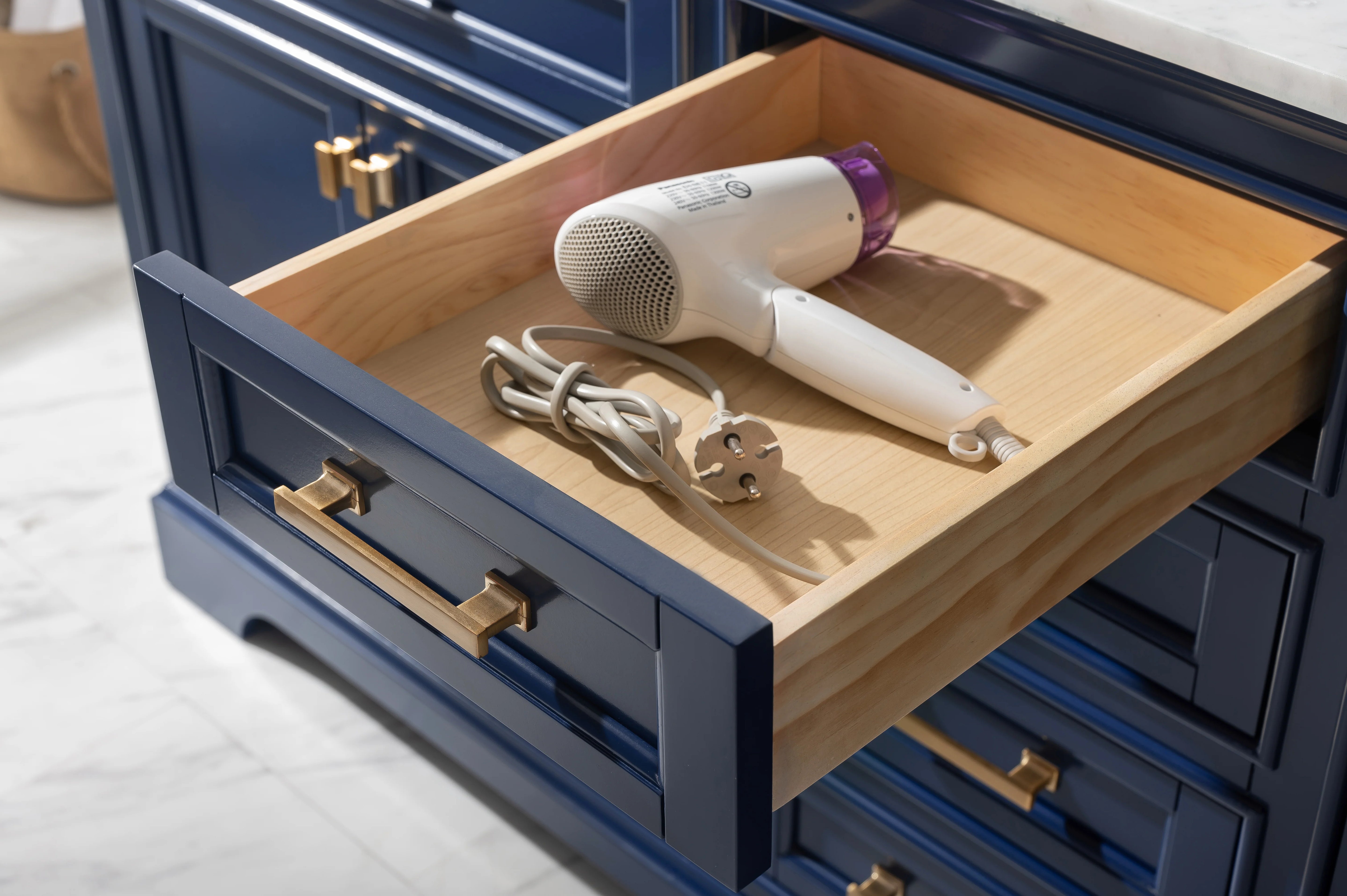 Milano 72" Double Sink Vanity with White Quartz Top