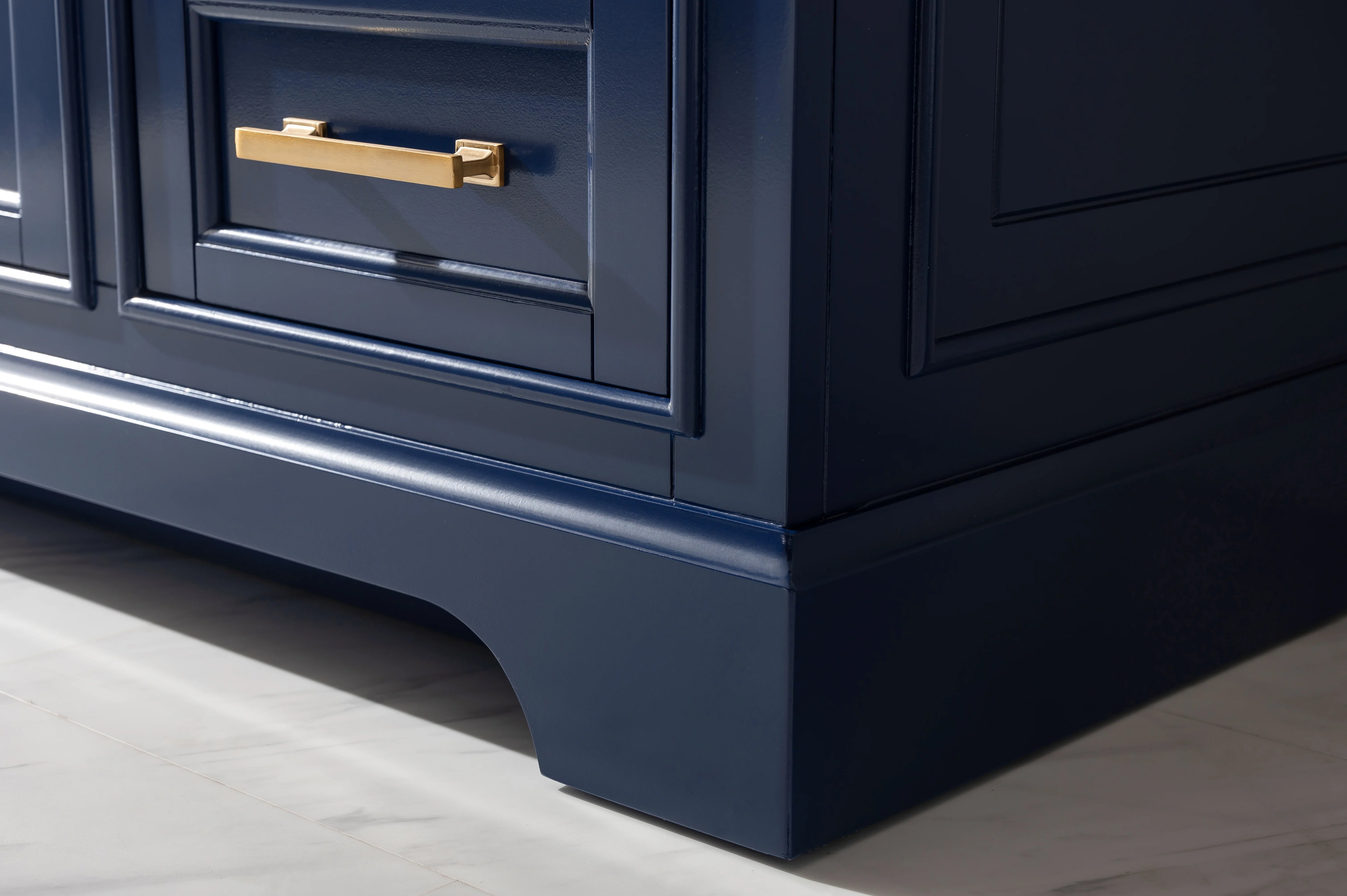 Milano 84" Double Sink Vanity with White Quartz Top