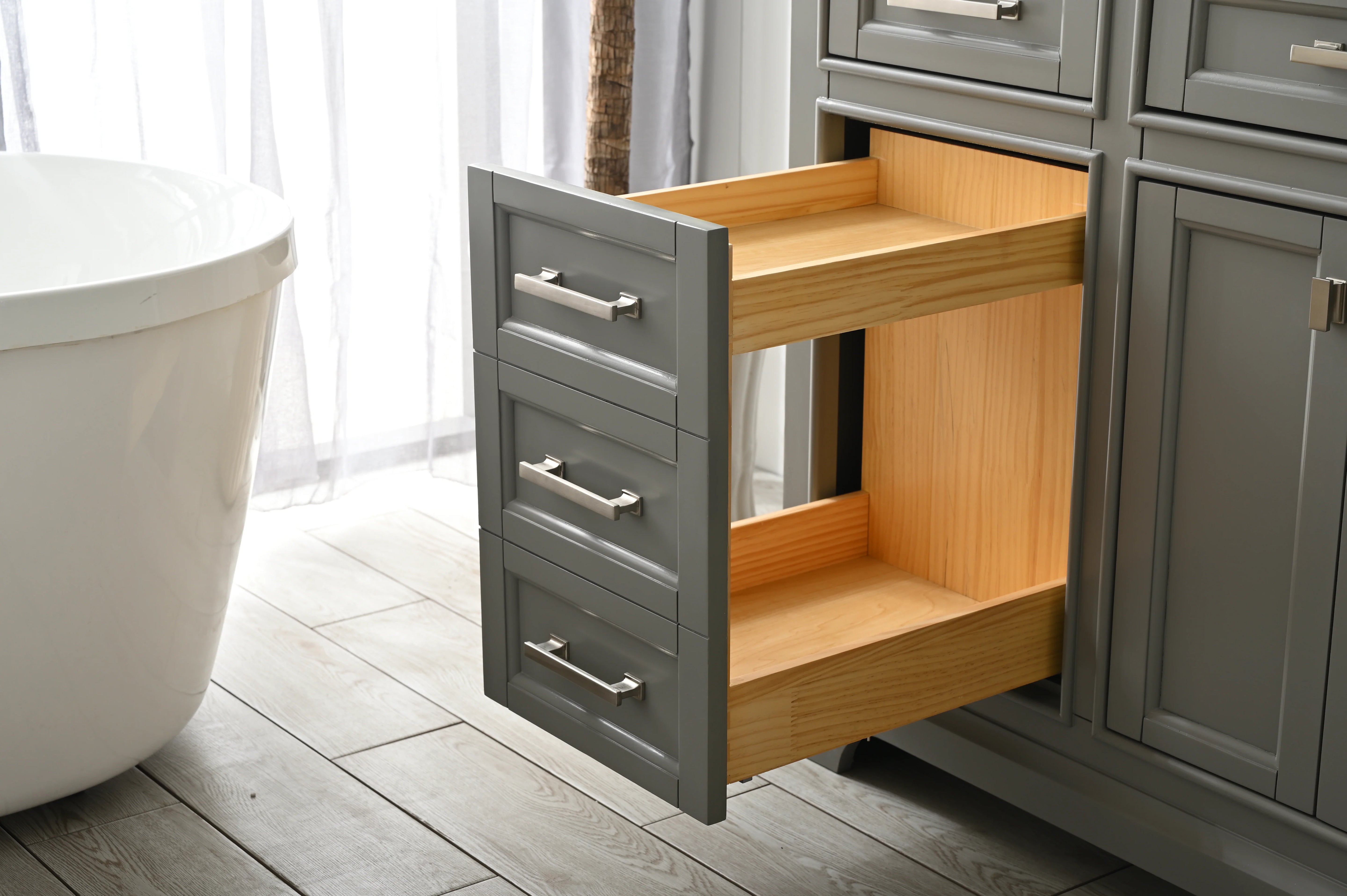 Milano 84" Double Sink Vanity with White Quartz Top