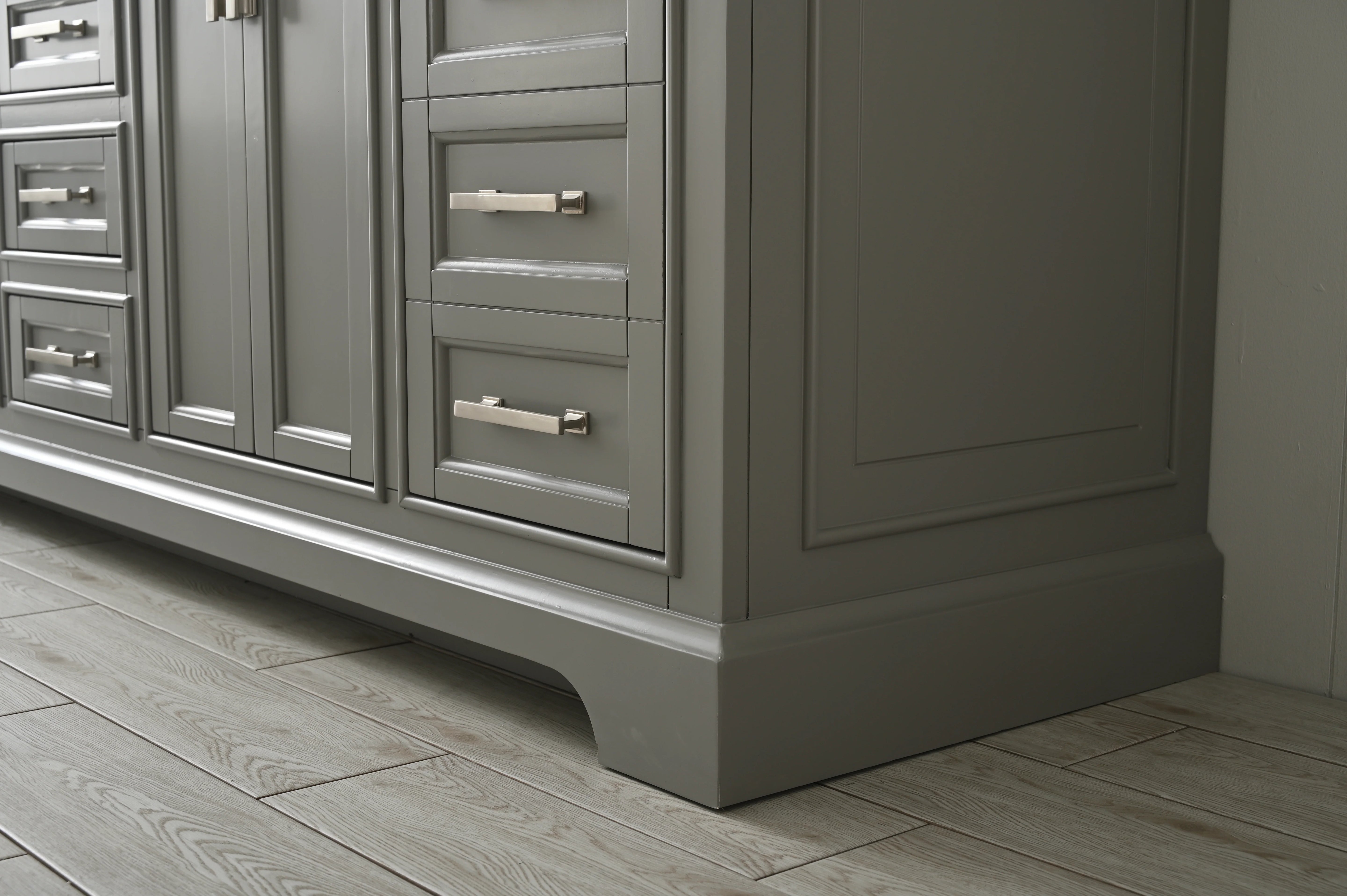 Milano 84" Double Sink Vanity with White Quartz Top