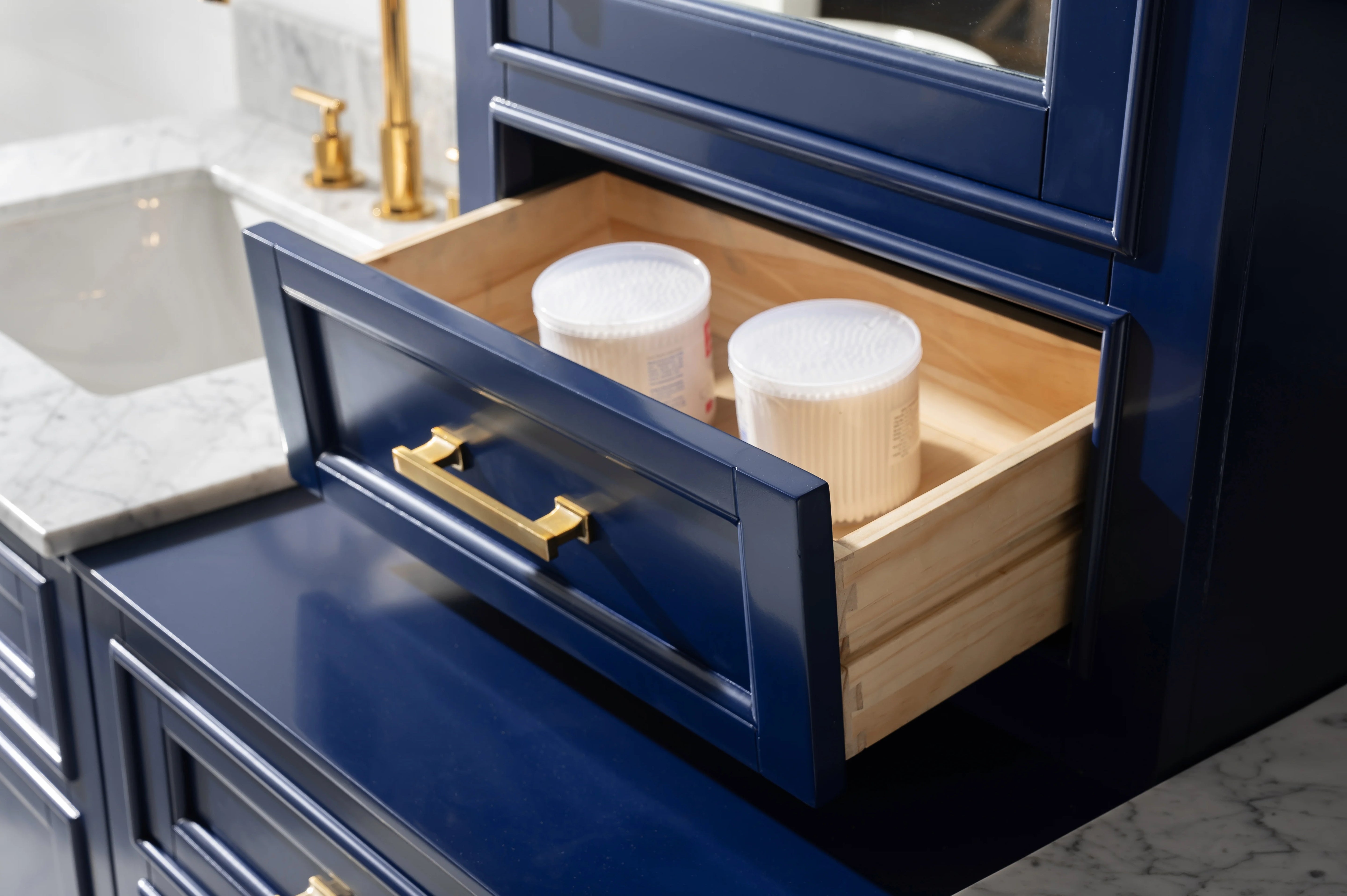 Milano 84" Modular Double Sink Vanity Set with White Quartz Top