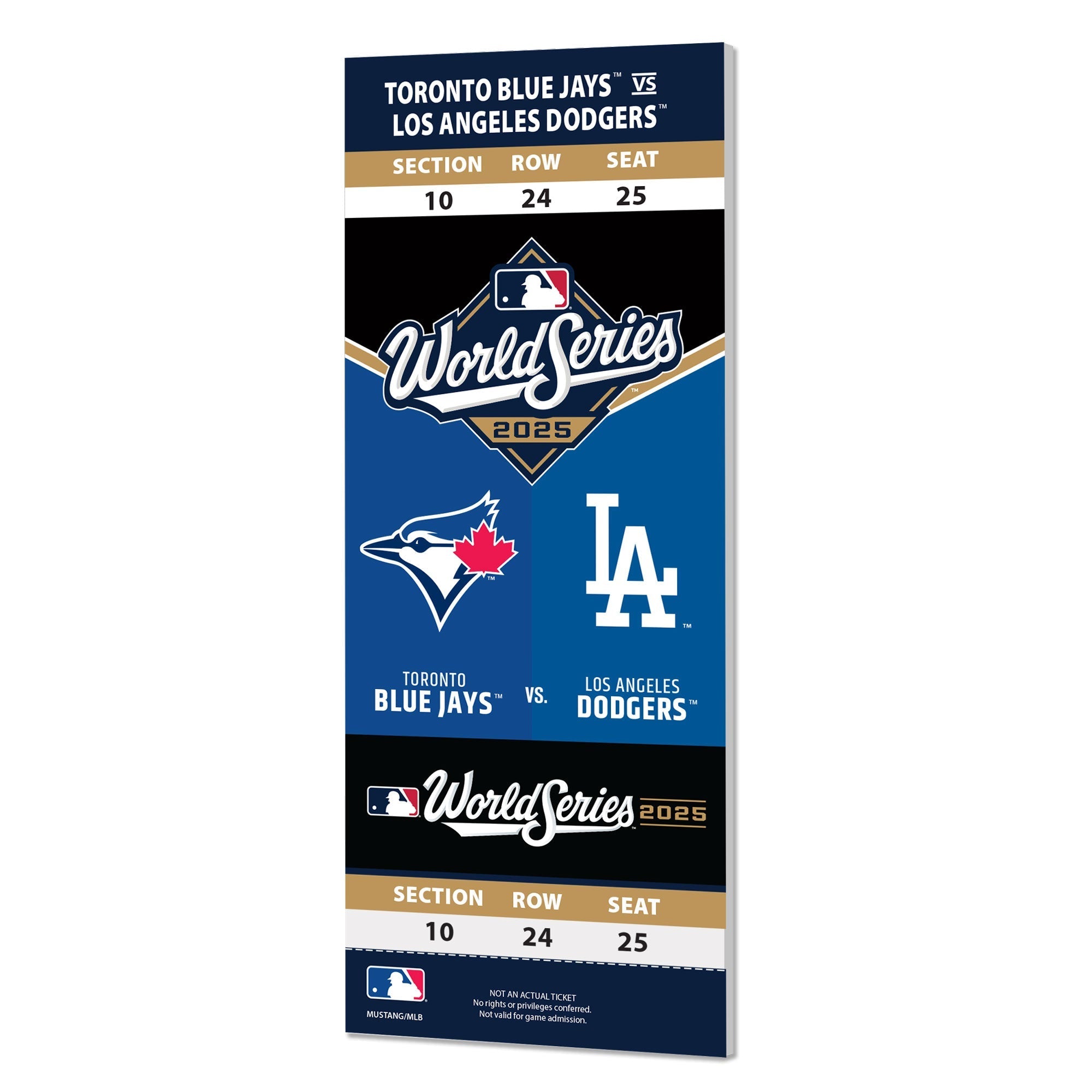 MLB World Series 2025 Replica OPENING NIGHT Ticket | Toronto Blue Jays vs LA Dodgers