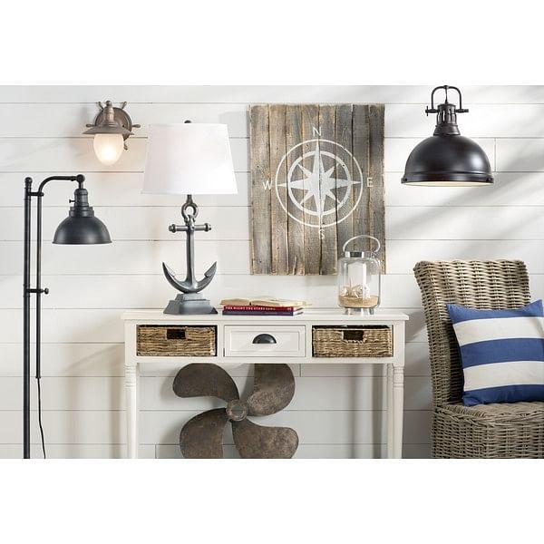 65-inch Tall Floor Lamp Task Light in Distressed Metal Finish - Free Shipping