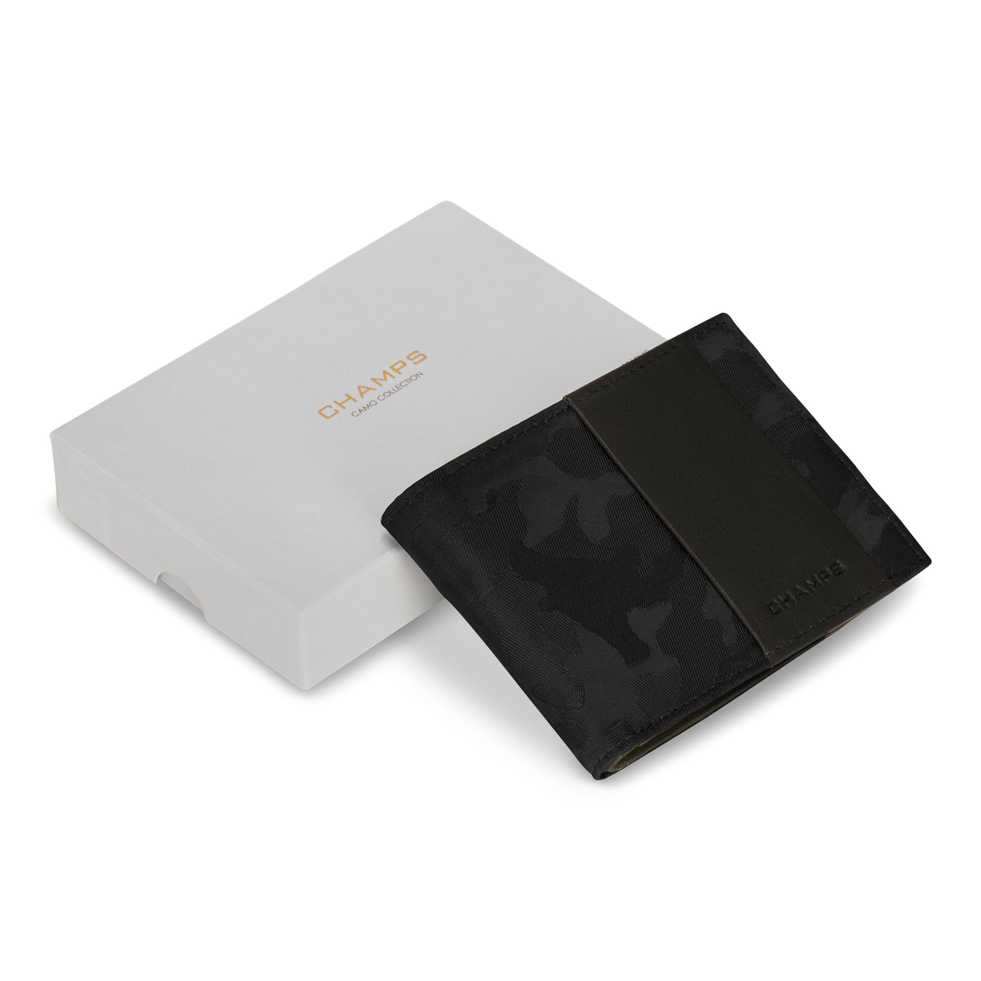 Camo / Leather Top Wing Wallet