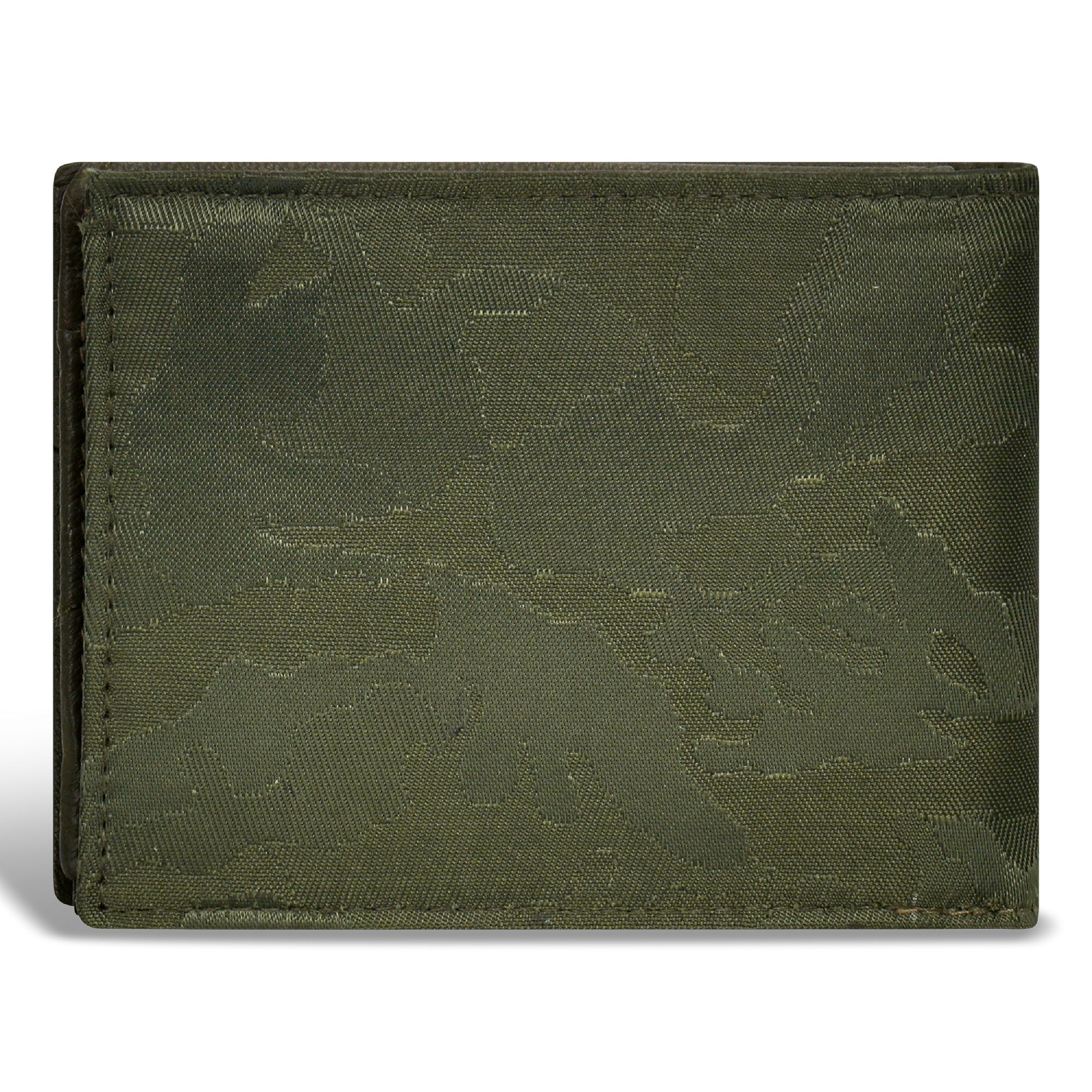 Camo / Leather Top Wing Wallet