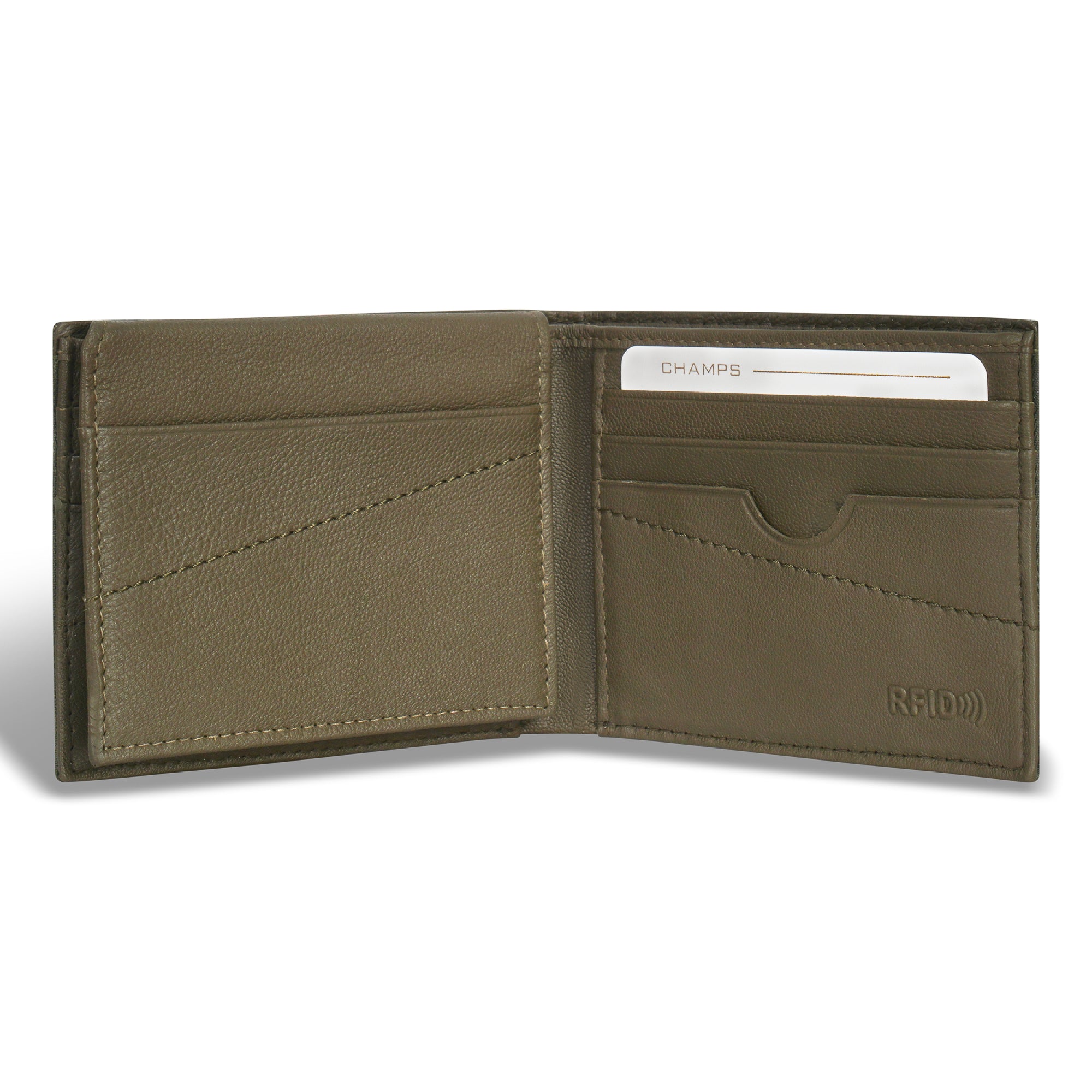 Camo / Leather Top Wing Wallet