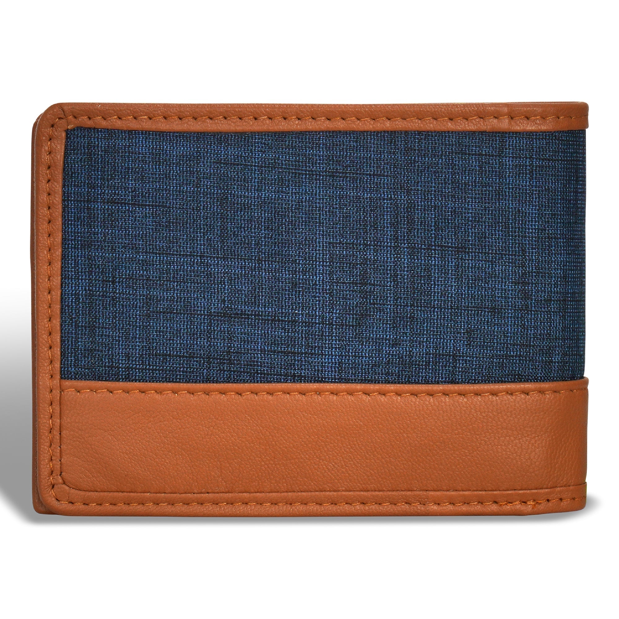 Denim / Leather Zip Around Wallet