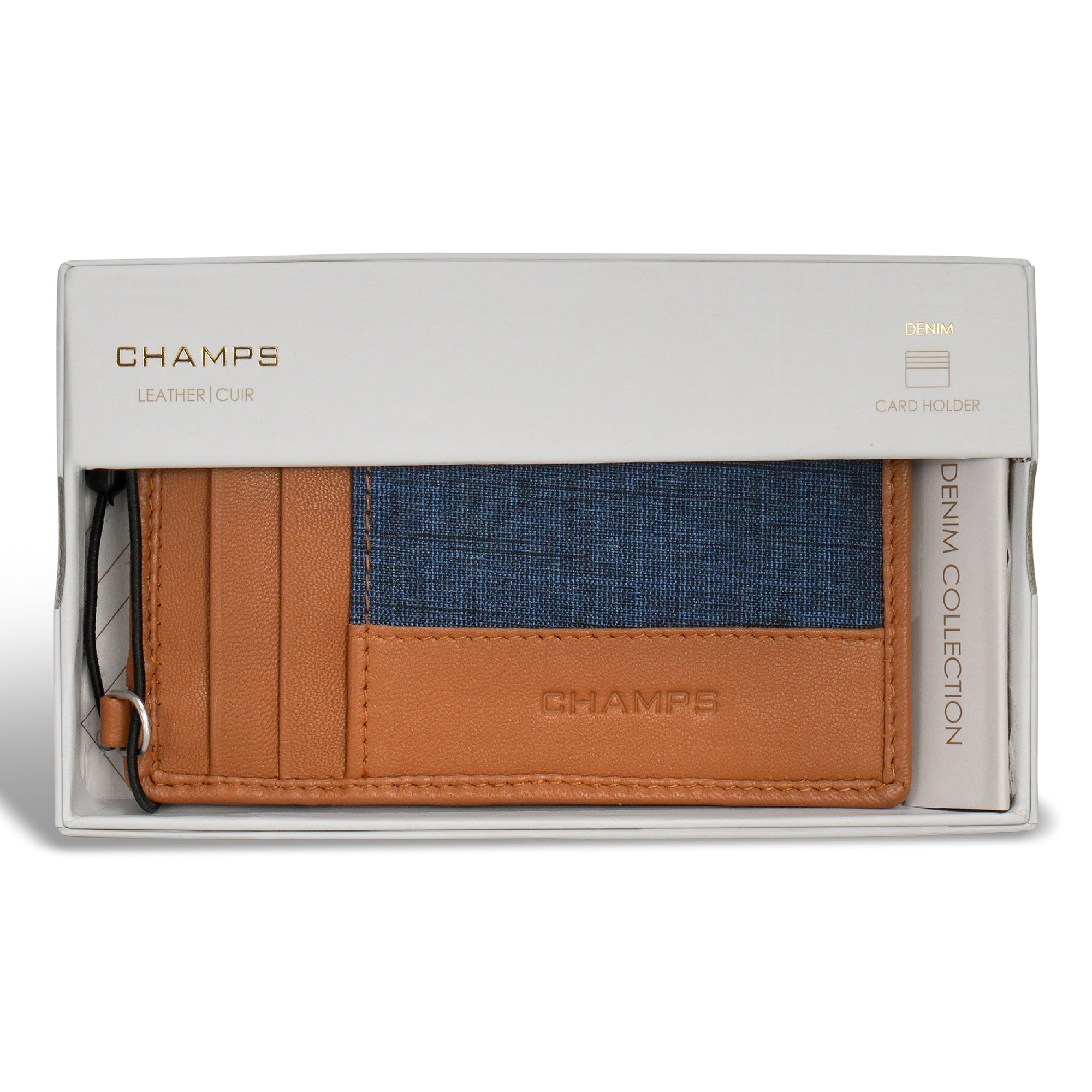 Denim / Leather Slim Cardholder