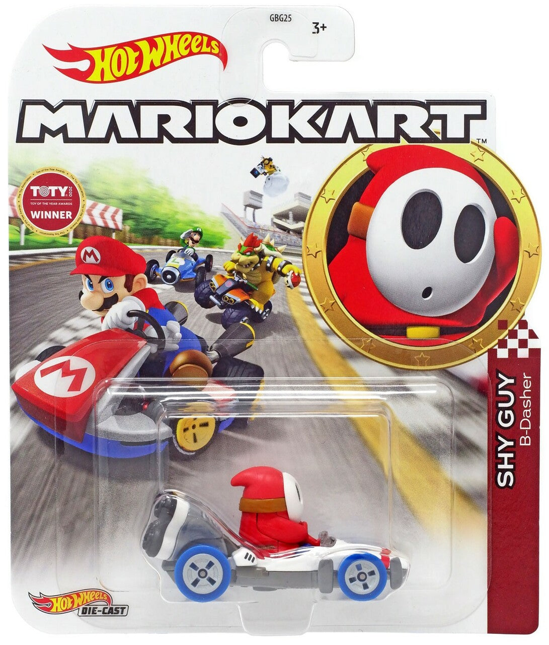 Hot Wheels Die-Cast 1/64 Mario Kart - Shy Guy B-Dasher