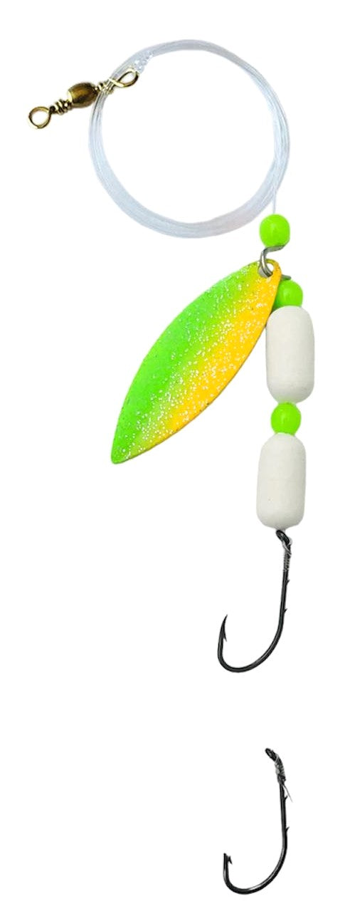 Fluorocarbon Willow Leaf Floating Worm Harness – Melon Blade