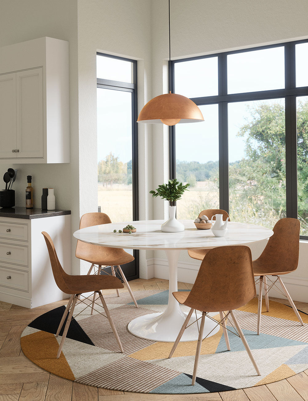 Mizza Black Yellow Multicolor Rug