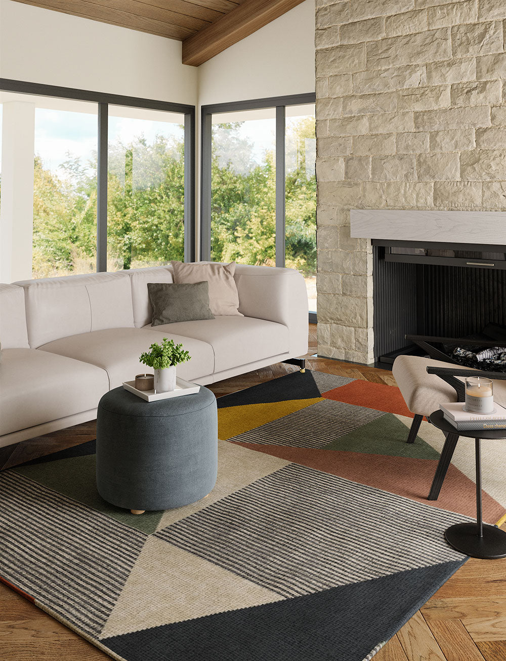 Mizza Grey Multicolor Rug