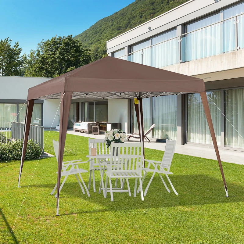 8' x 8' Pop Up Canopy, Outdoor Folding Tent, Portable Party Tent with Carrying Bag for Camping, Party, Picnic, Coffee