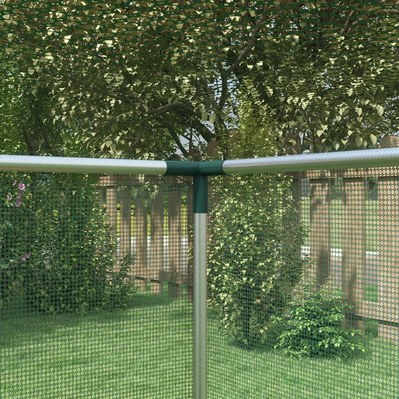 Galvanized Steel Crop Cage, Plant Protection Tent with Zippered Door, 4' x 4', Green