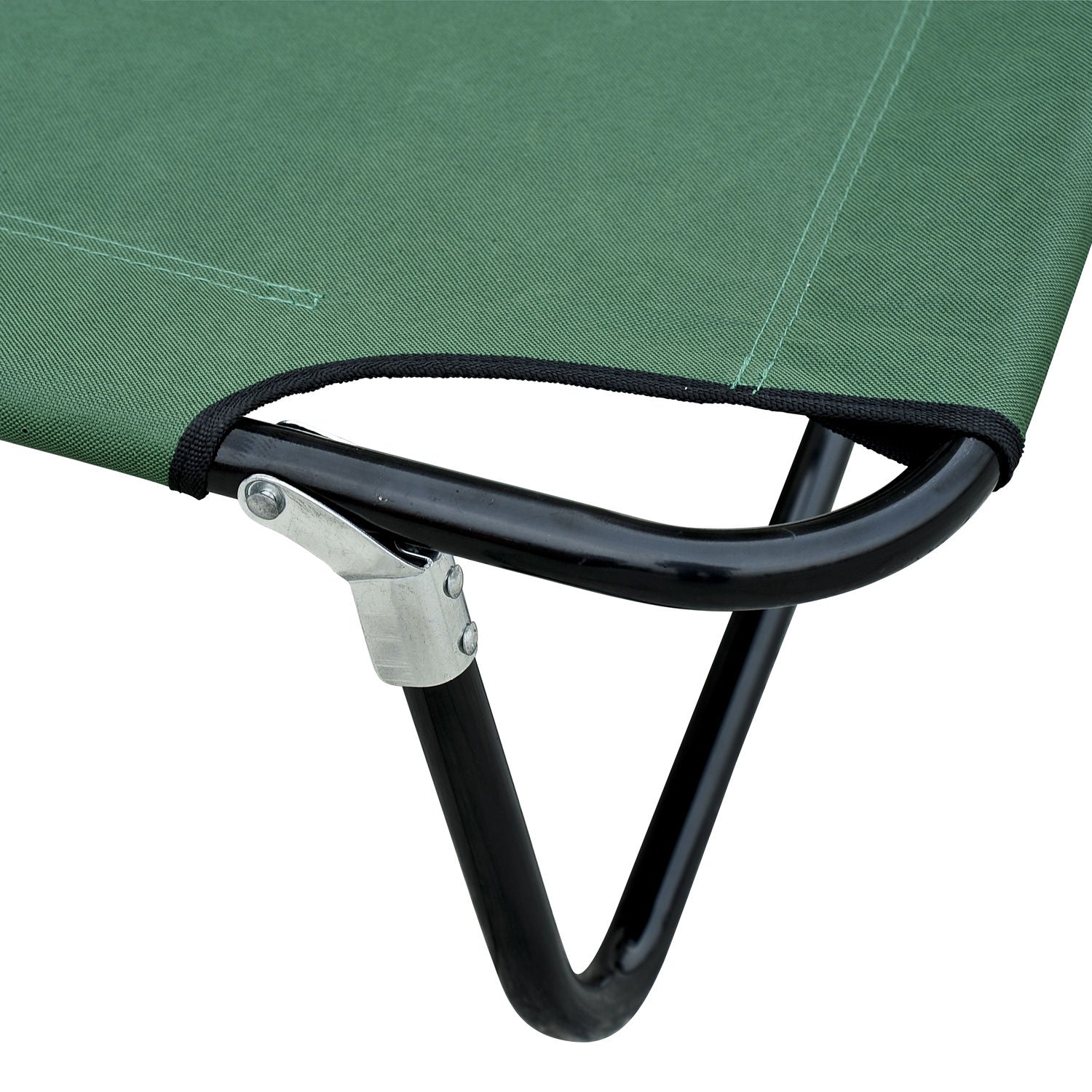 Outsunny Folding Camping Cot for Adults Portable Outdoor Sleeping Bed for Office Beach Home Green