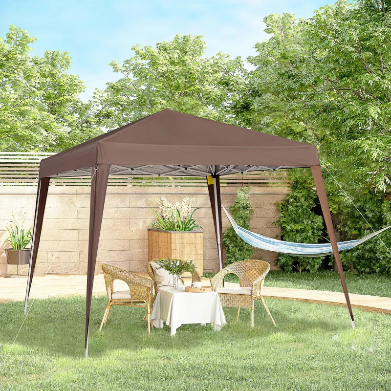8' x 8' Pop Up Canopy, Outdoor Folding Tent, Portable Party Tent with Carrying Bag for Camping, Party, Picnic, Coffee