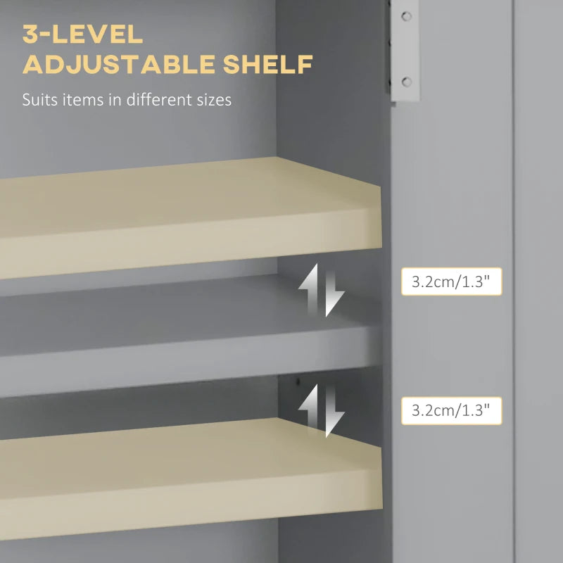 Bathroom Wall Cabinet, Medicine Cabinet, Toilet Storage Cabinet with Shelf for Living Room and Entryway, Grey
