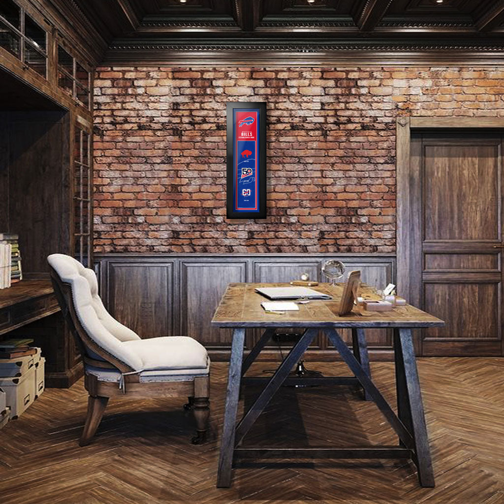 Buffalo Bills Art - 6" x 22" Logos to History Frame