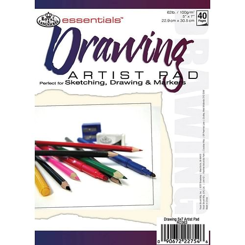 Essentials Drawing Artist Paper Pad 5X7 40 Sheets - Free Shipping