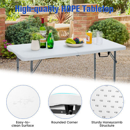 3-Level Height Adjustable Folding Table - Free Shipping