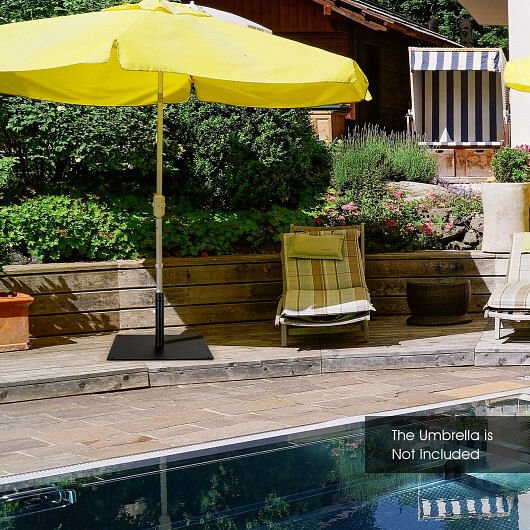 42 LBS Weighted 25 Inch Square Patio Umbrella Base - Free Shipping