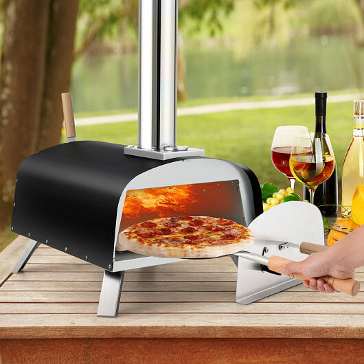 Portable Multi-Fuel Pizza Oven with Pizza Stone and Pizza Peel - Free Shipping