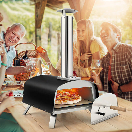 Portable Multi-Fuel Pizza Oven with Pizza Stone and Pizza Peel - Free Shipping