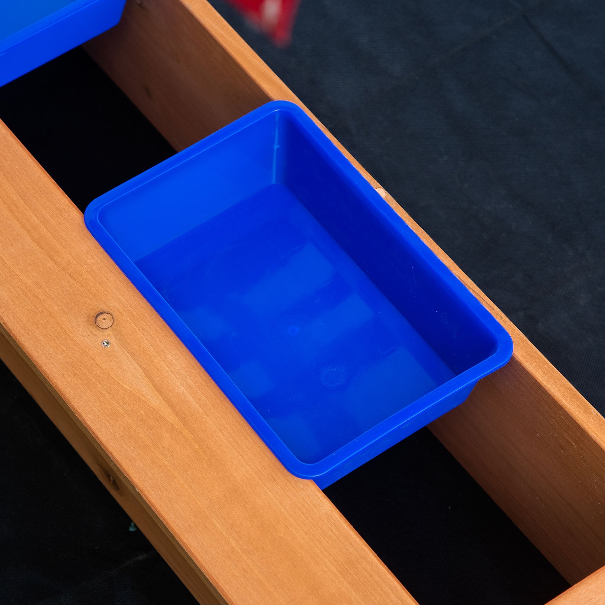 Outsunny Children's Wooden Sandbox, Outdoor Sand Play Station for Boys & Girls 3-7 Years Old