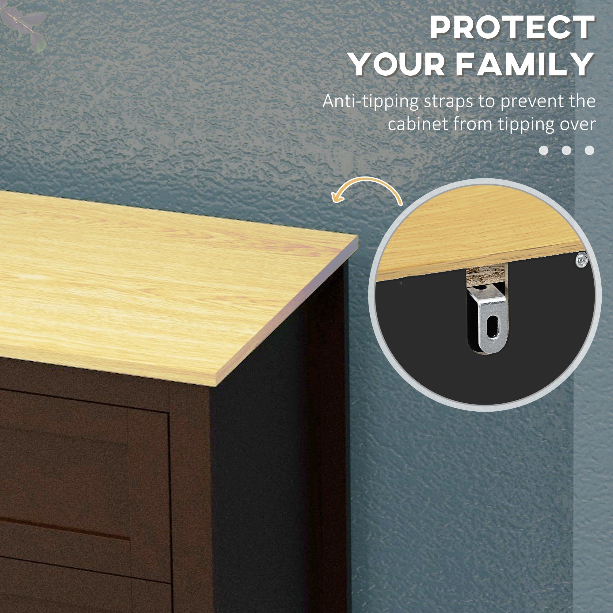 HOMCOM Buffet Server Cabinet Buffet Table Drawer Double Door Cupboard Adjustable Shelf Living Room Entryway Black