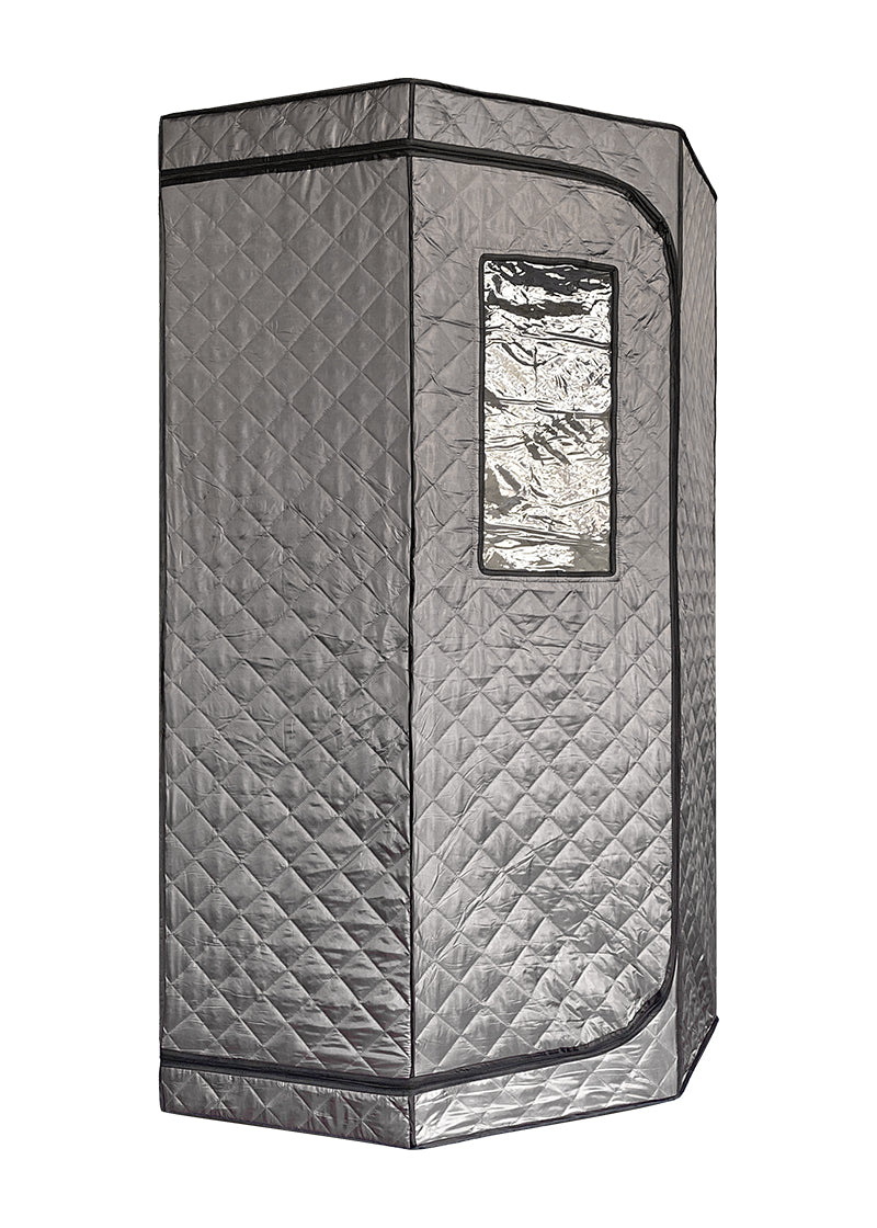 Blisspod Portable Personal Full Body 60 Min Rapid Steam Sauna | Pentagonal | Grey | Powerful 1600 Watts | 3.6L Stronger Steamer | 90X90X190cm