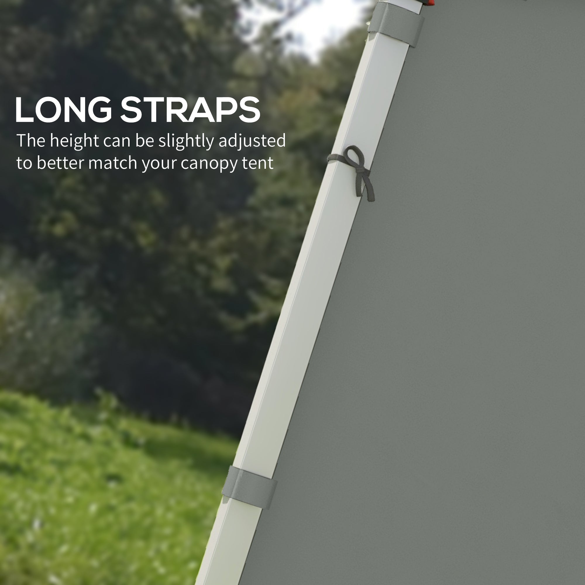Outsunny 10' x 20' or 10' x 10' Pop Up Canopy Sidewalls, 2 Pack Gazebo Side Panels, Sides Replacement, with Zipped Doors