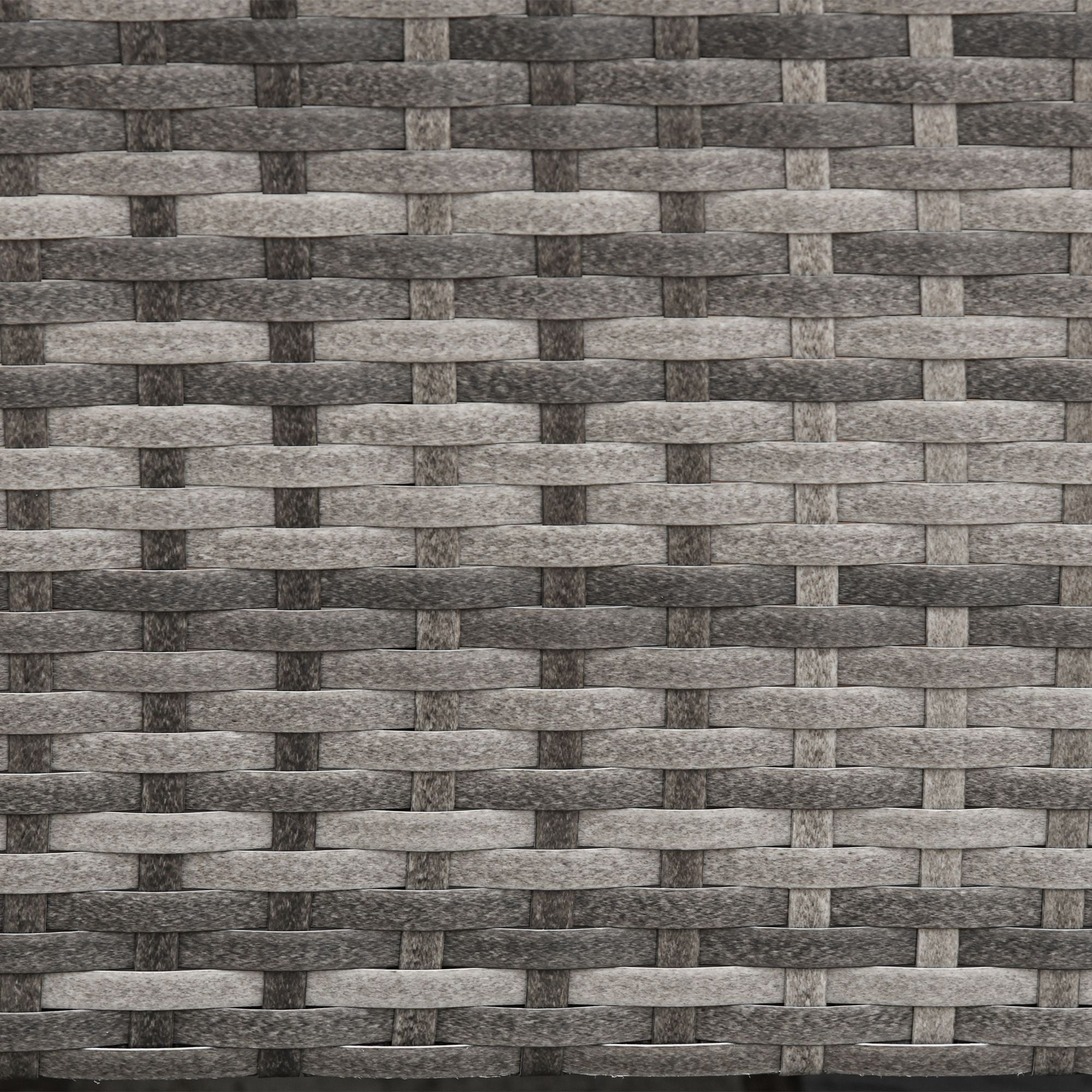 Outsunny Wicker Lounge Ensemble: 3-Seater PE Rattan Outdoor Sofa, Patio Conversation Set with Removable Cushions Grey