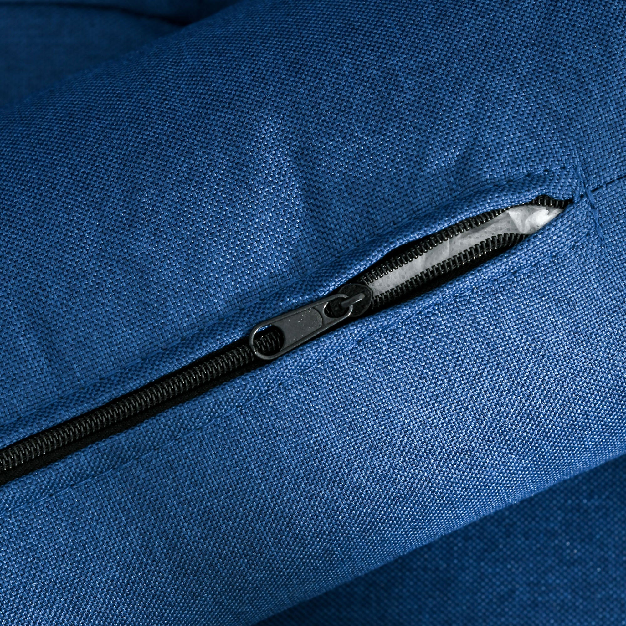 HOMCOM 56" Upholstered 2-Seater Loveseat: With Back Cushions and Pillows for Bedroom, Blue