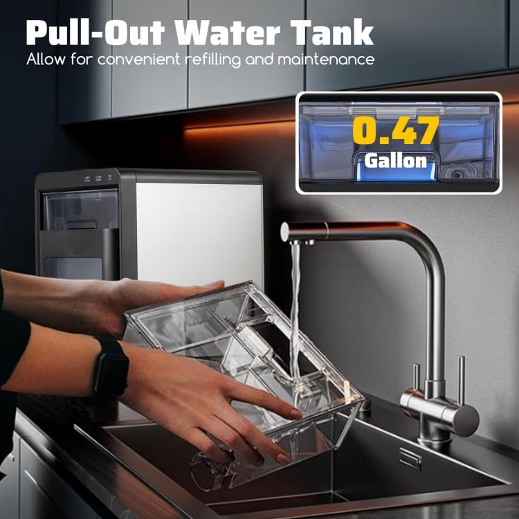 CNN best tested-Nugget Ice Maker Countertop with Soft Chewable Pellet
