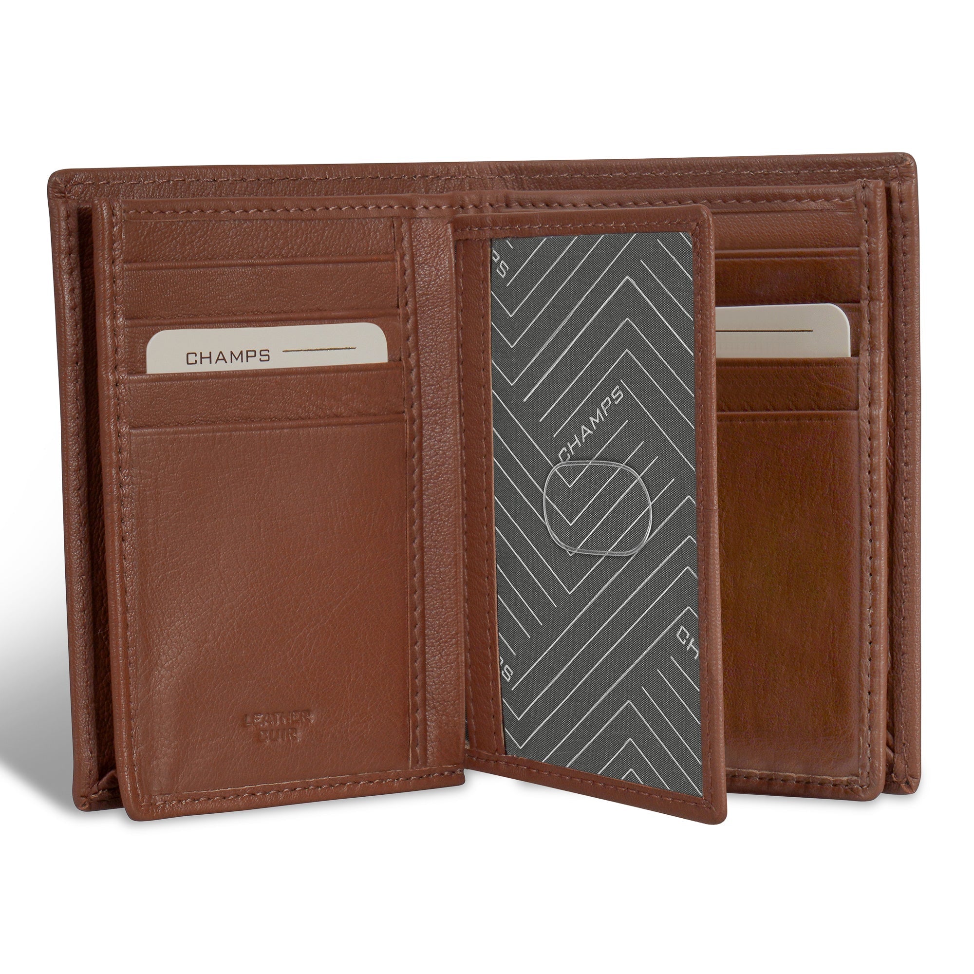 Onyx / Leather Vertical Wallet
