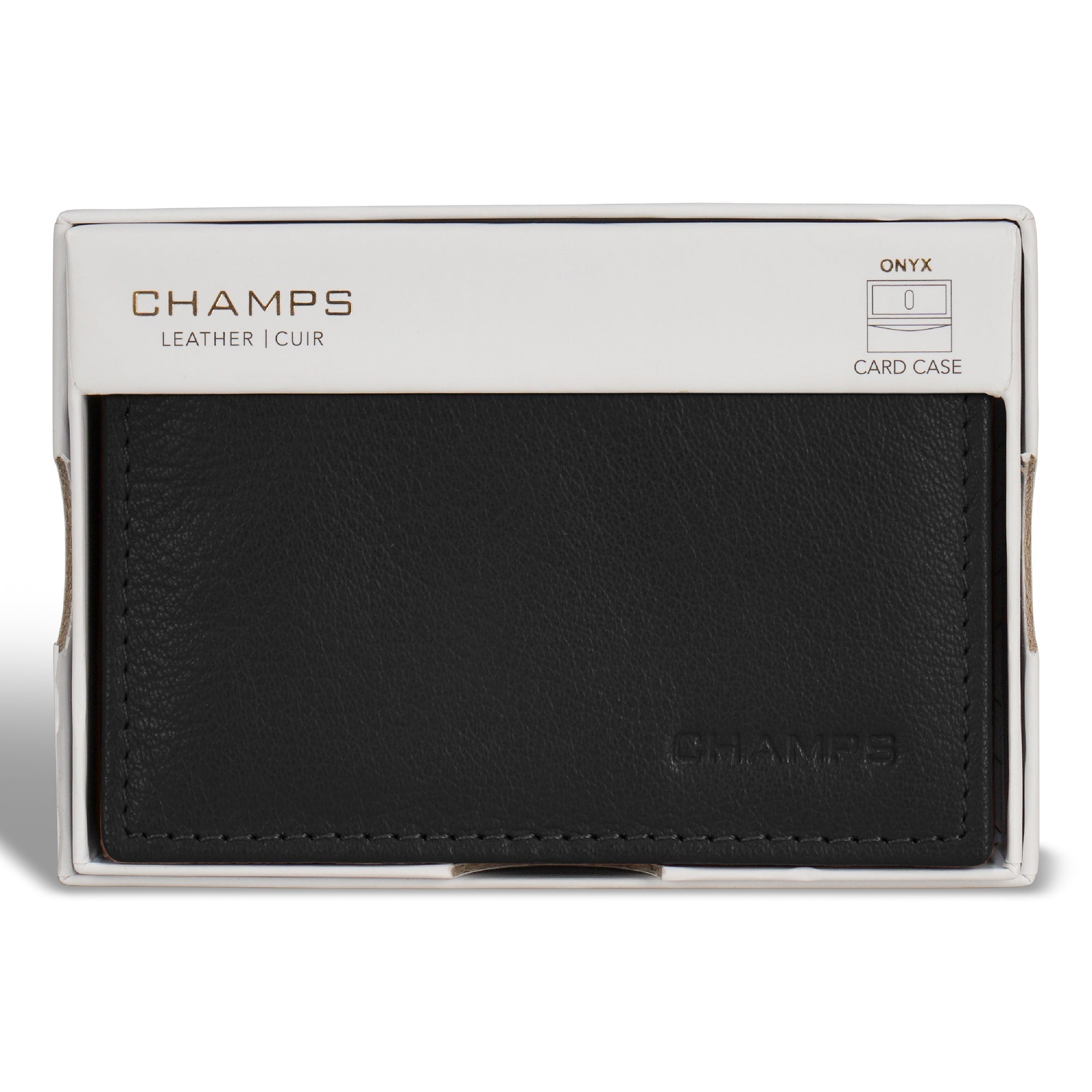 Onyx / Leather Card Case