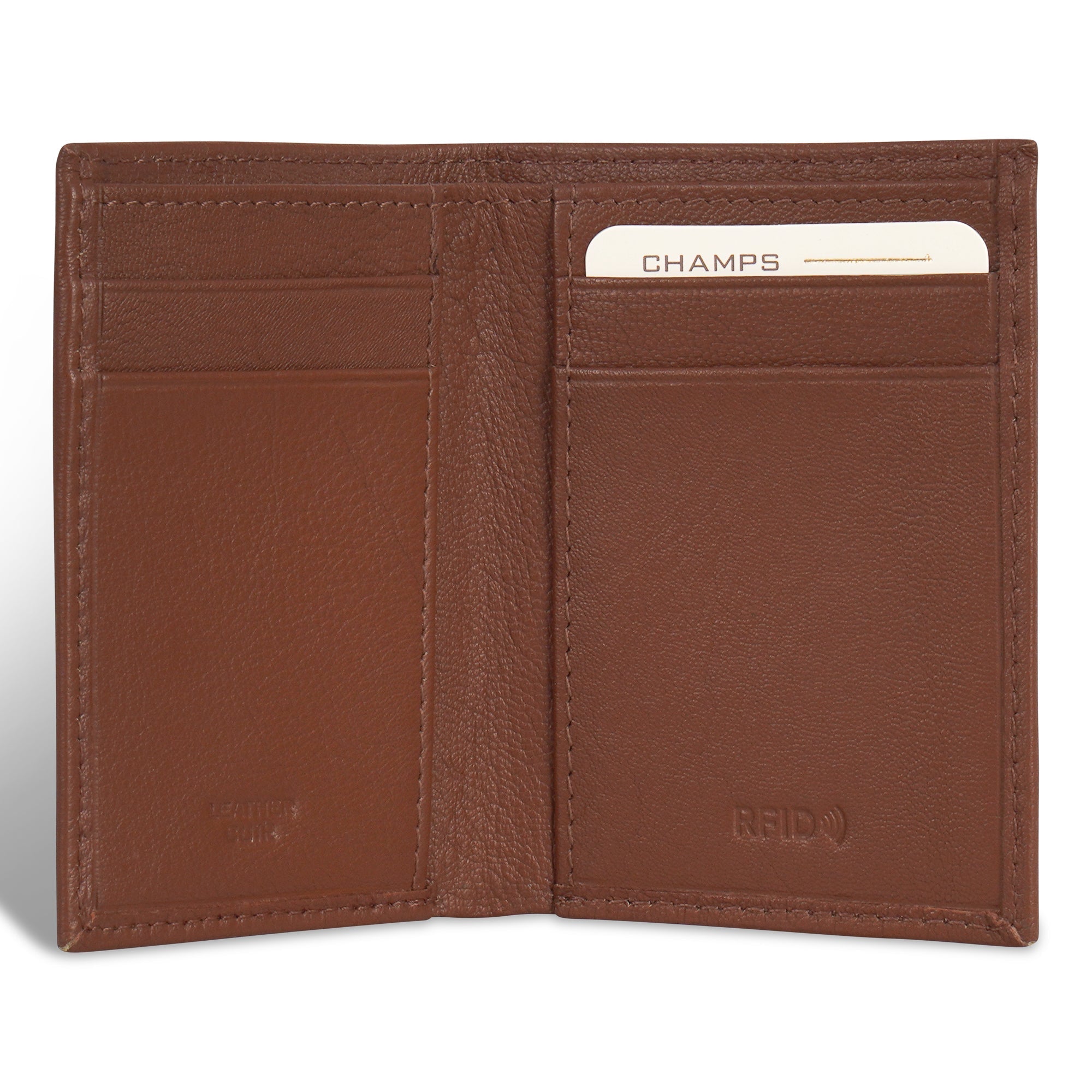 Onyx / Leather Vertical Slim Wallet