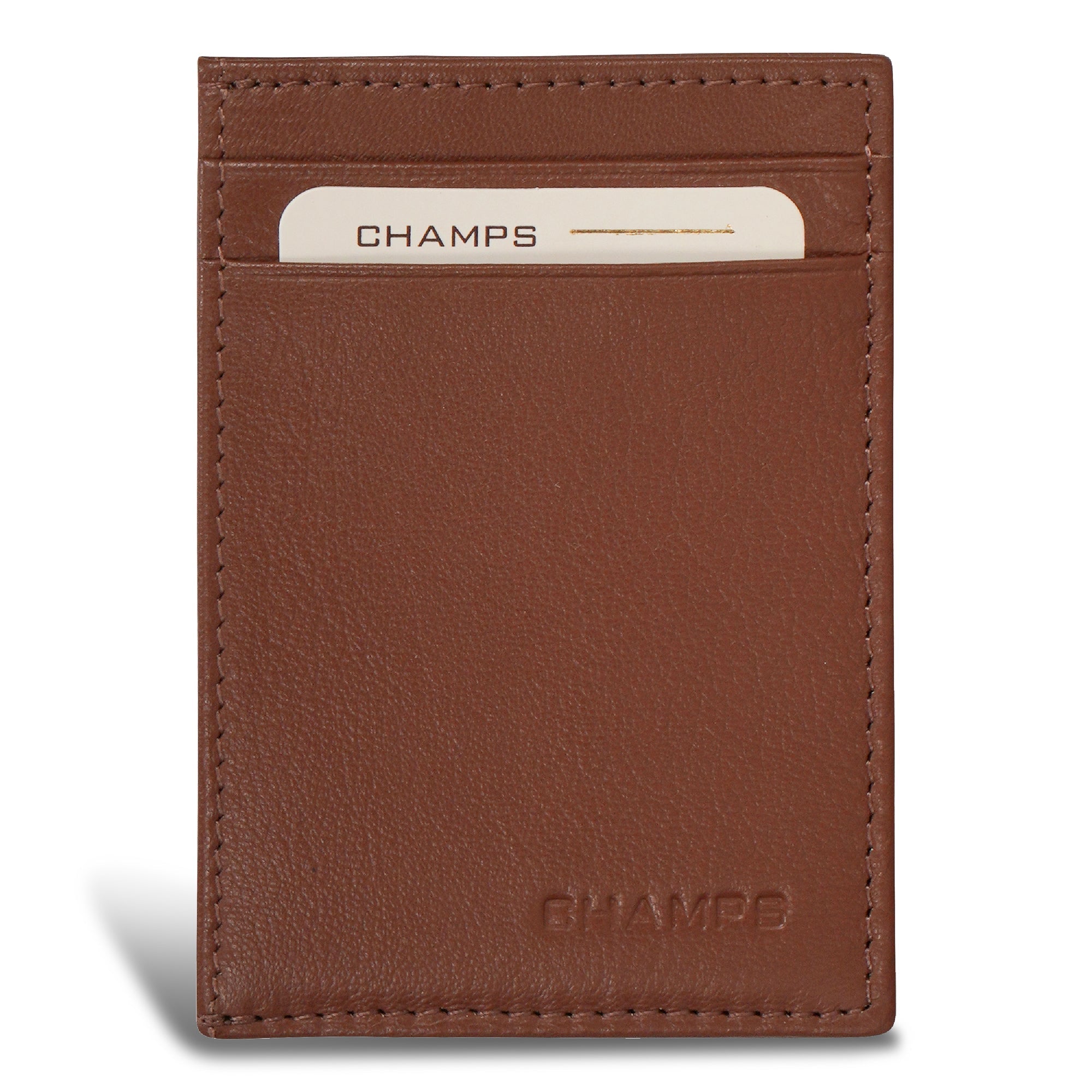 Onyx / Leather Mag Hybrid Card Holder