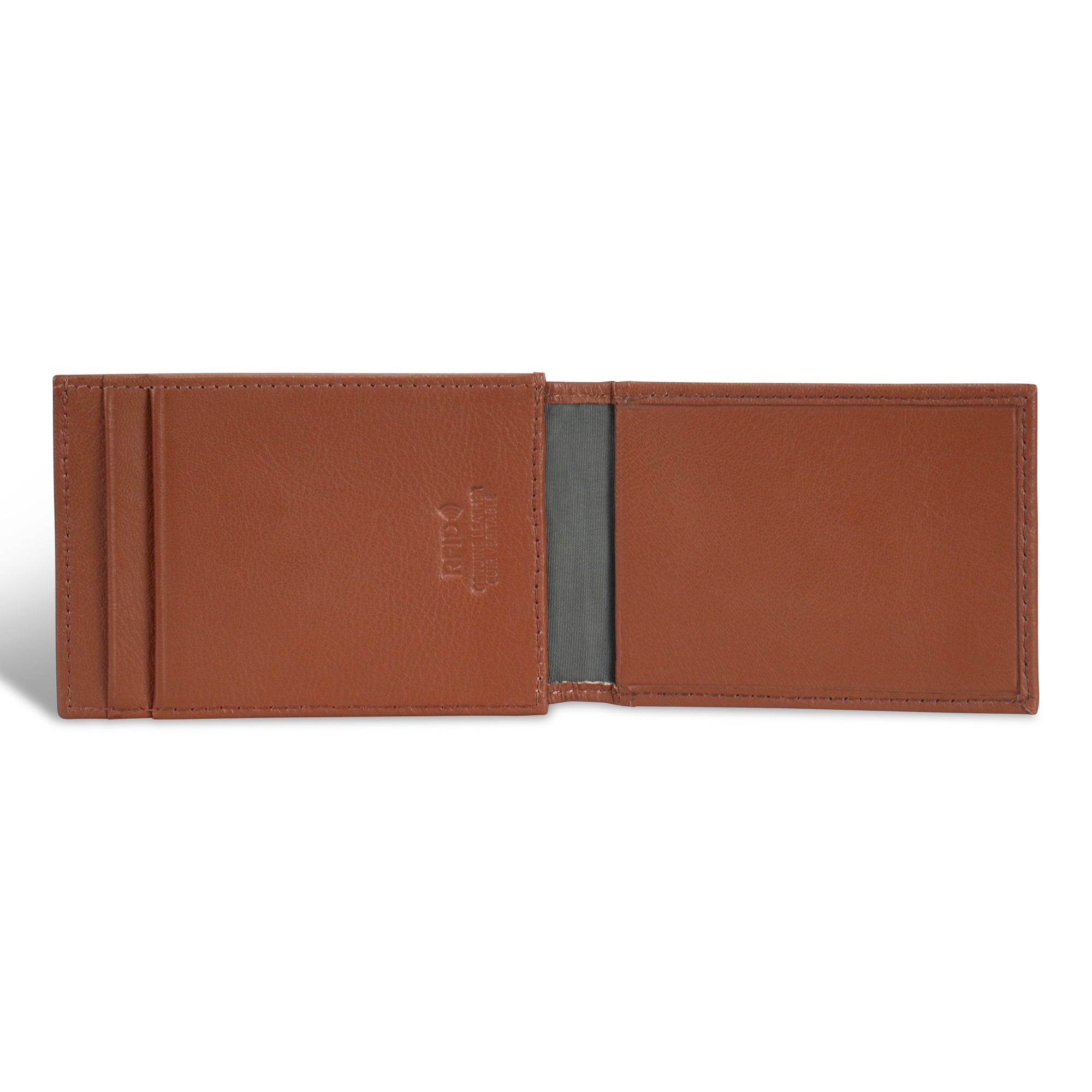 Onyx / Leather Mag Hybrid Card Holder