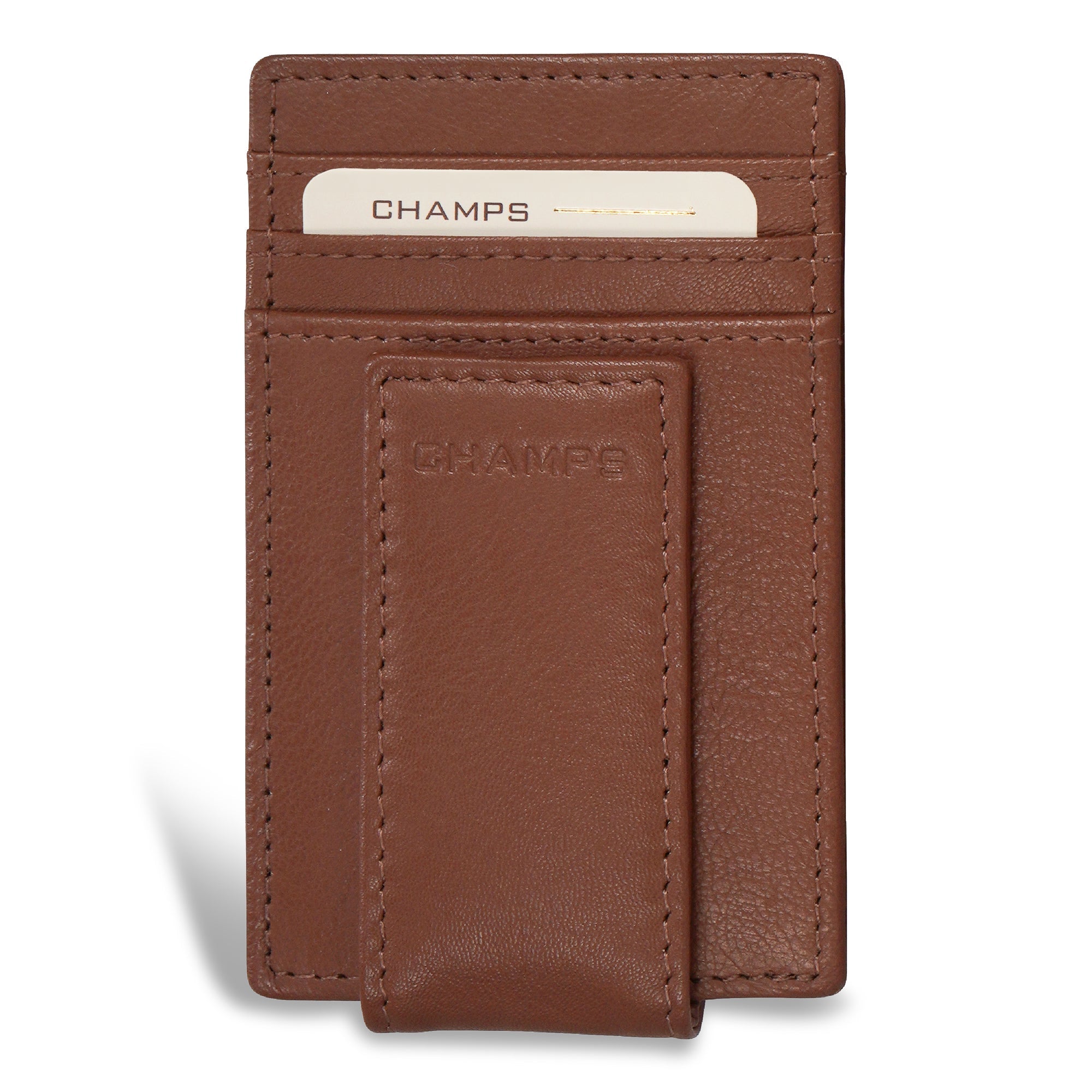 Onyx / Leather Mag Card Case