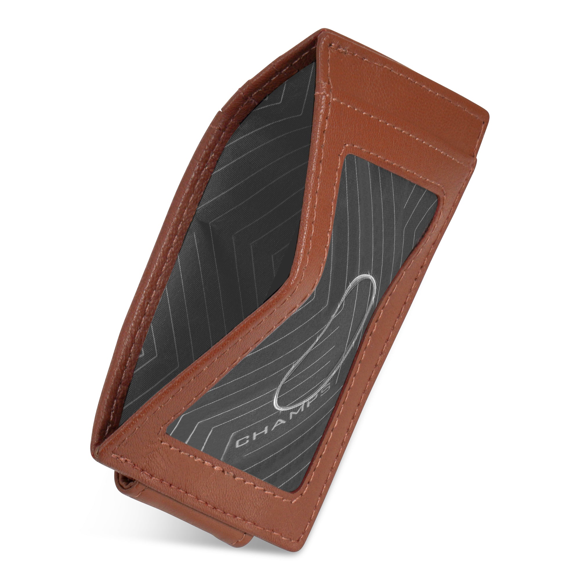 Onyx / Leather Mag Card Case