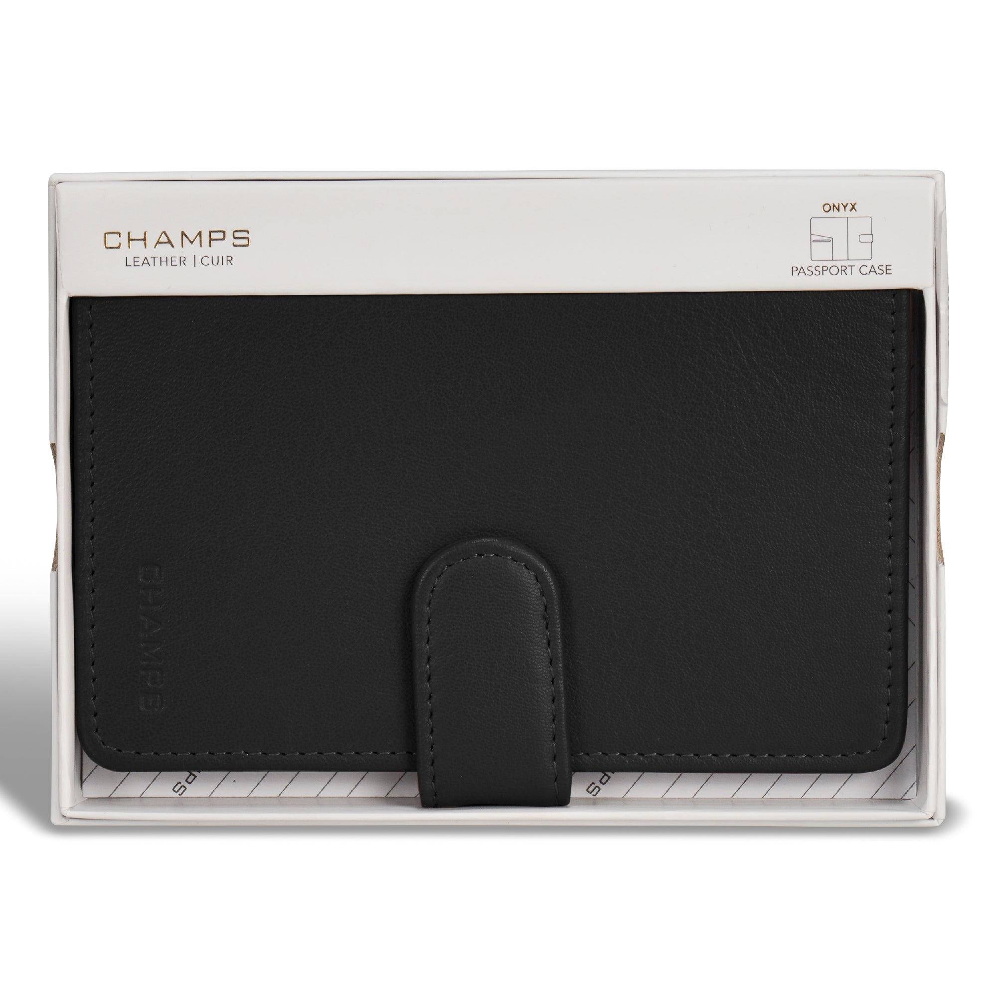 Onyx / Leather Passport Case