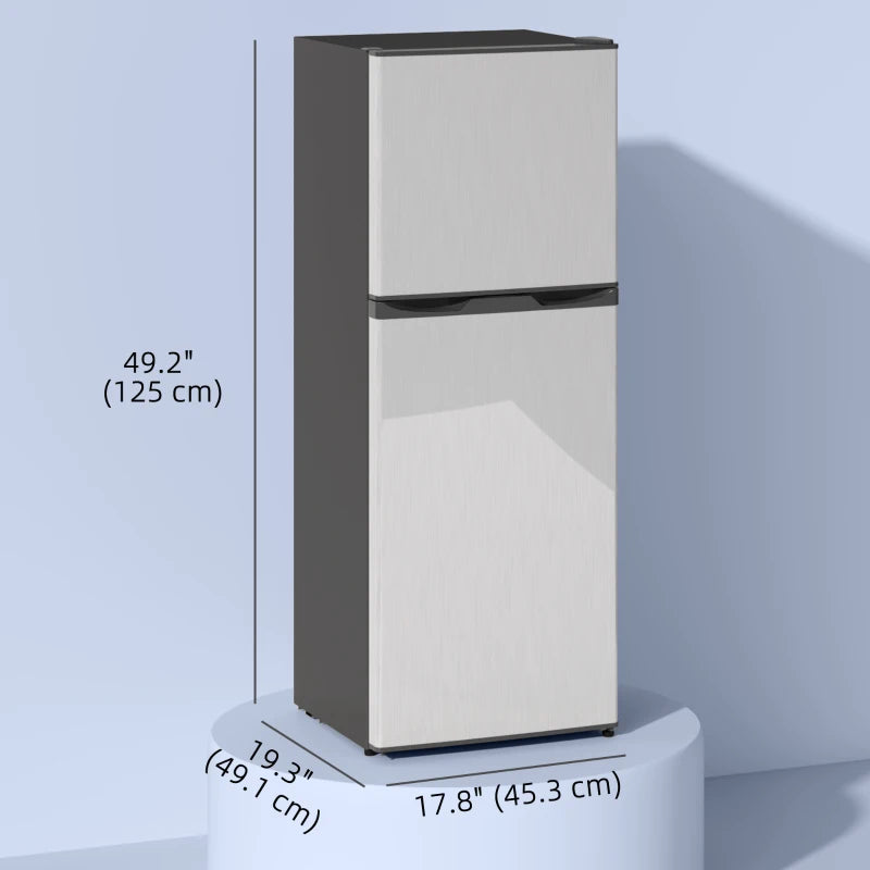 🧊 4.6 Cu. Ft Double Door Mini Fridge with Freezer – Black or Silver