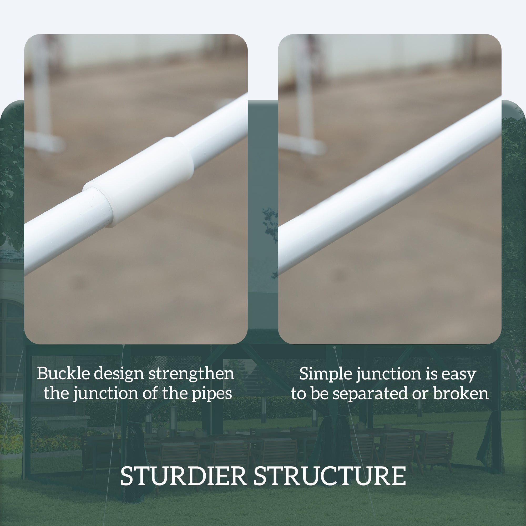 Outsunny 19'x9' Party Tent Gazebo Canopy Garden Sun Shade for Outdoor Event with Removable Mosquito Mesh Netting, Green