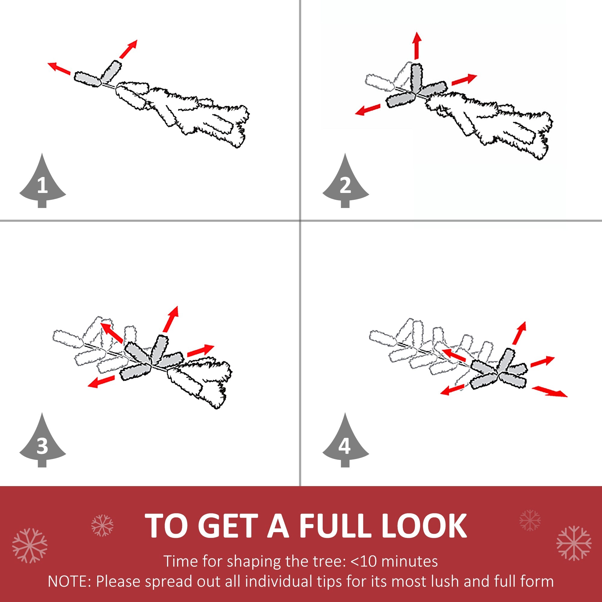 HOMCOM 2.5ft Twin Pack Prelit Mini Artificial Christmas Trees with LED Lights, Berry, Pine Needles & Pinecones Decor