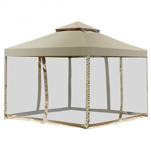 Outdoor 2-Tier 10 Feet x 10 Feet Screw-free Structure Shelter Gazebo Canopy - Free Shipping