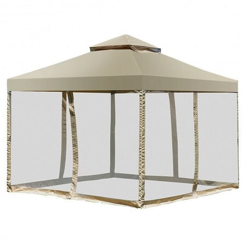 Outdoor 2-Tier 10 Feet x 10 Feet Screw-free Structure Shelter Gazebo Canopy - Free Shipping
