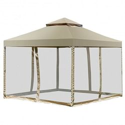 Outdoor 2-Tier 10 Feet x 10 Feet Screw-free Structure Shelter Gazebo Canopy - Free Shipping